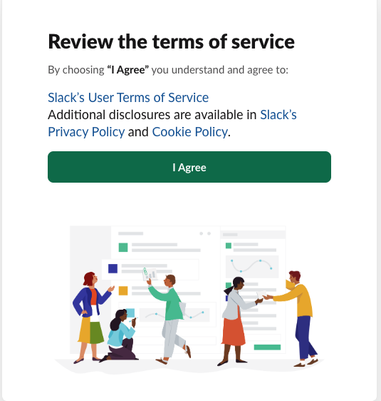 Slack terms and conditions